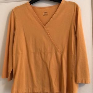 J. Jill Pale Orange Crossover Top